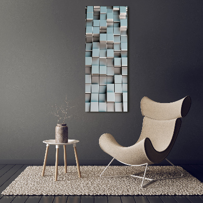 Tableau sur verre Mur de cubes