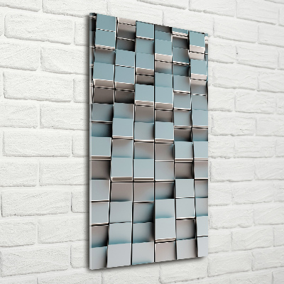 Tableau sur verre Mur de cubes