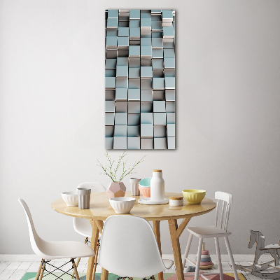 Tableau sur verre Mur de cubes