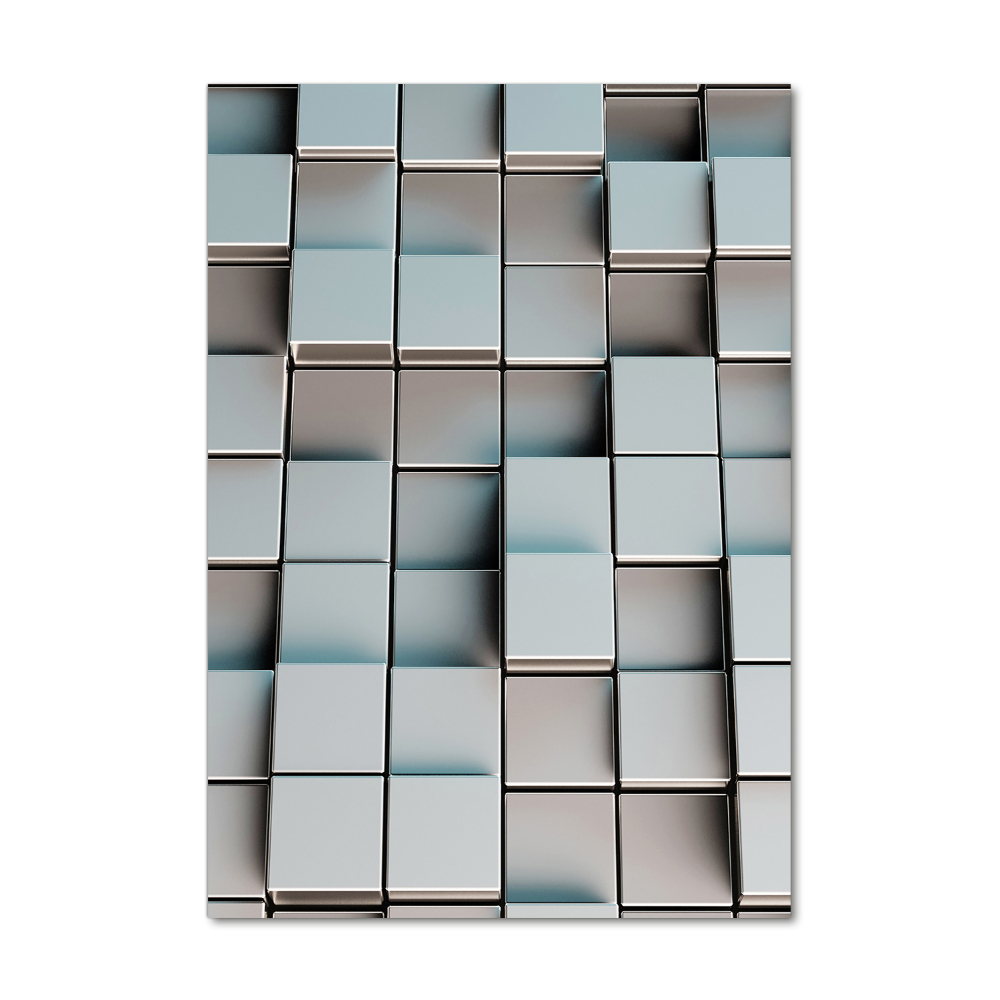 Tableau sur verre Mur de cubes