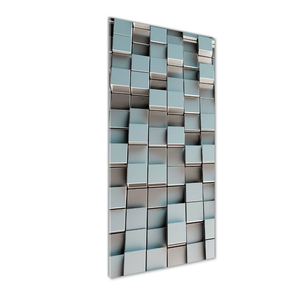 Tableau sur verre Mur de cubes