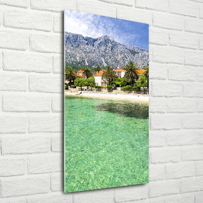 Tableau en verre Plage en Croatie