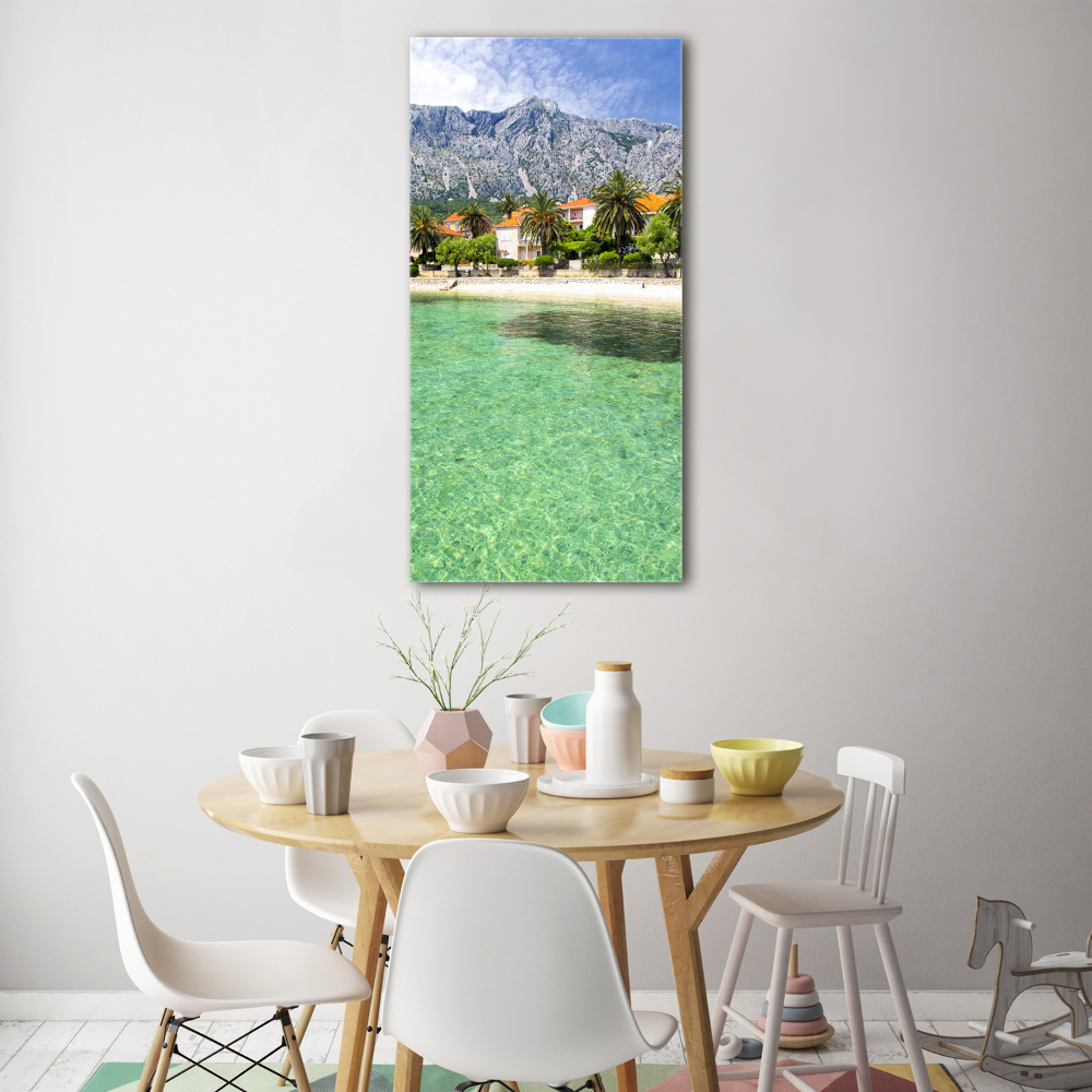 Tableau en verre Plage en Croatie