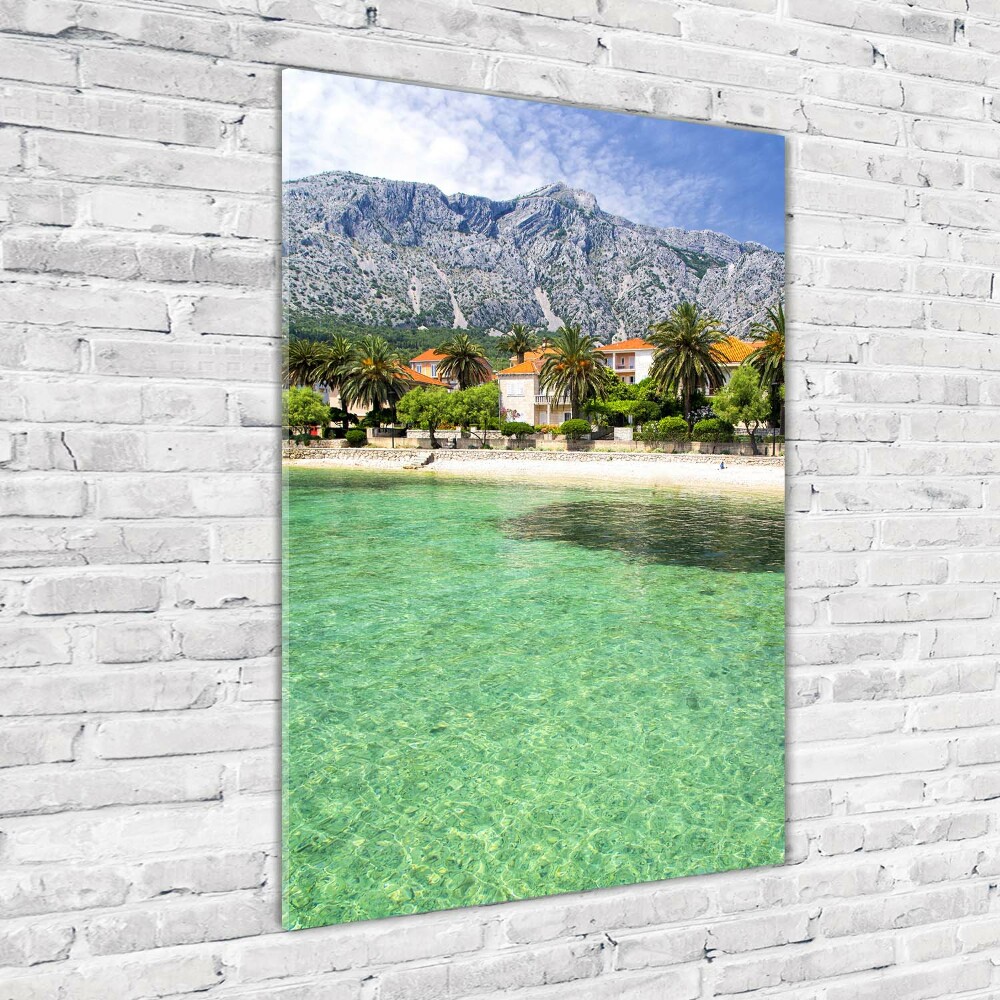 Tableau en verre Plage en Croatie