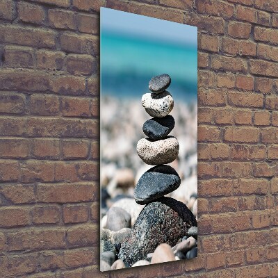 Tableau photo sur verre Plage caillouteuse