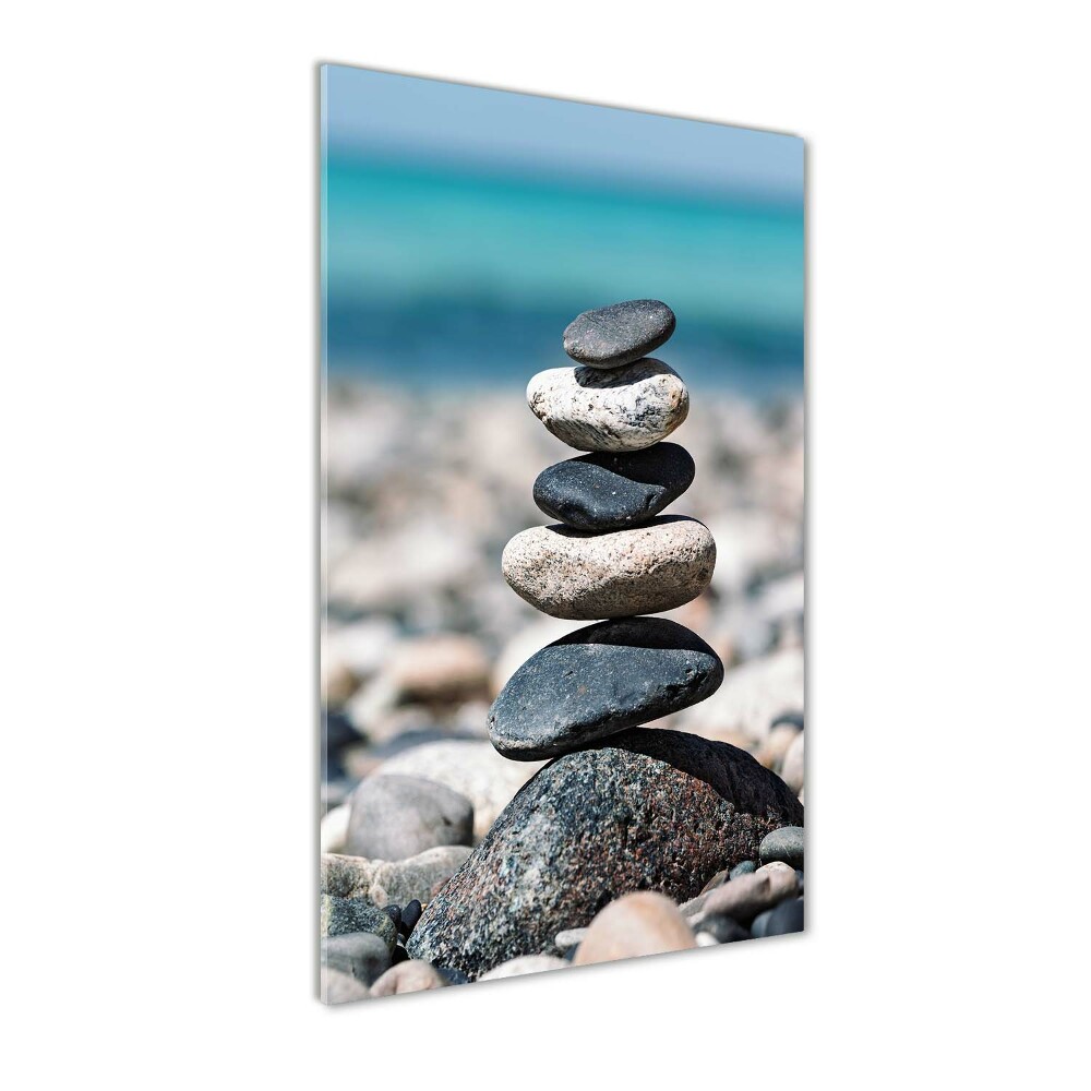 Tableau photo sur verre Plage caillouteuse