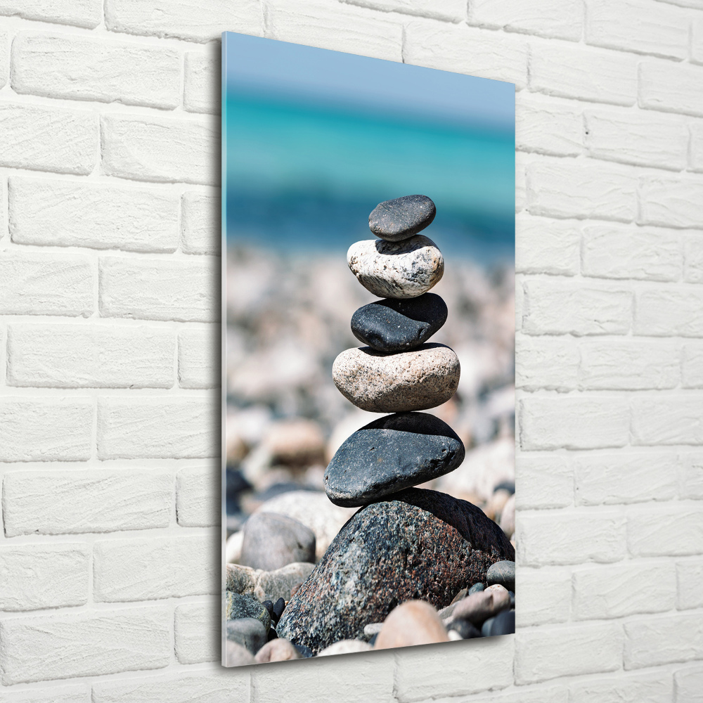 Tableau photo sur verre Plage caillouteuse