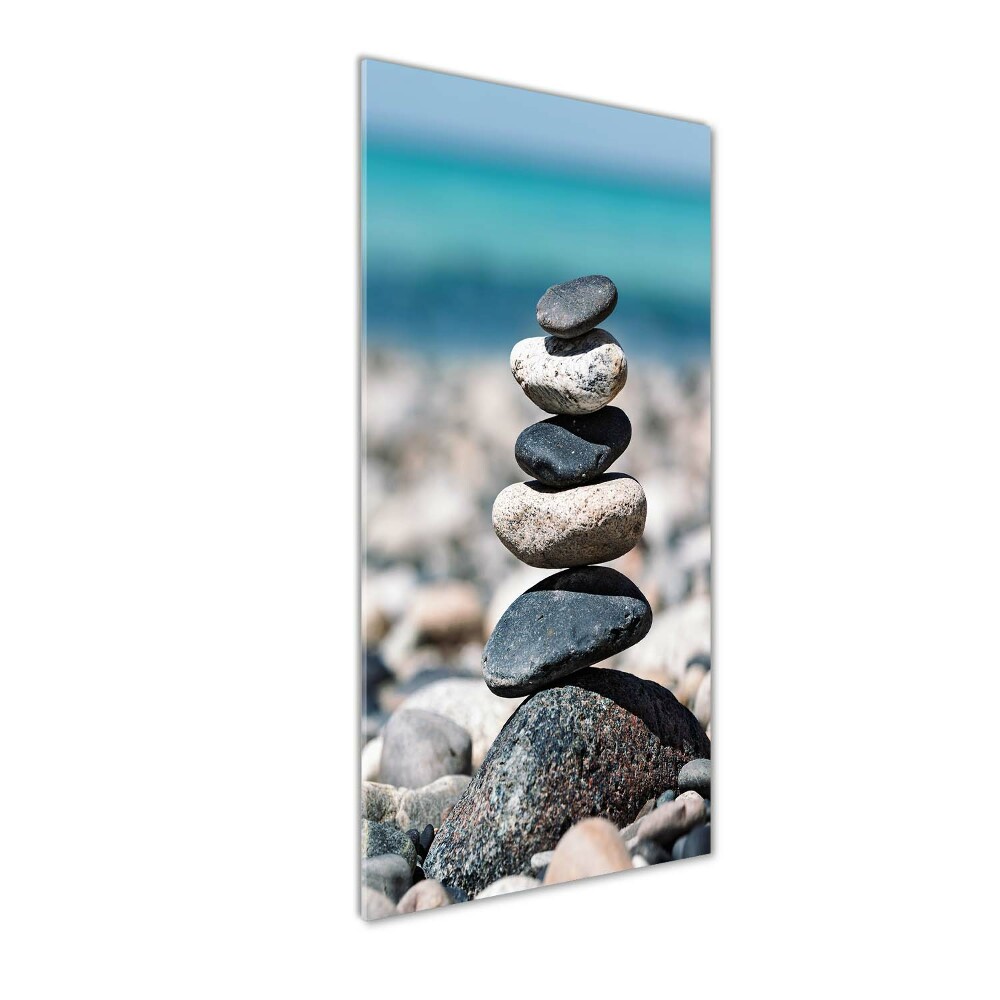 Tableau photo sur verre Plage caillouteuse