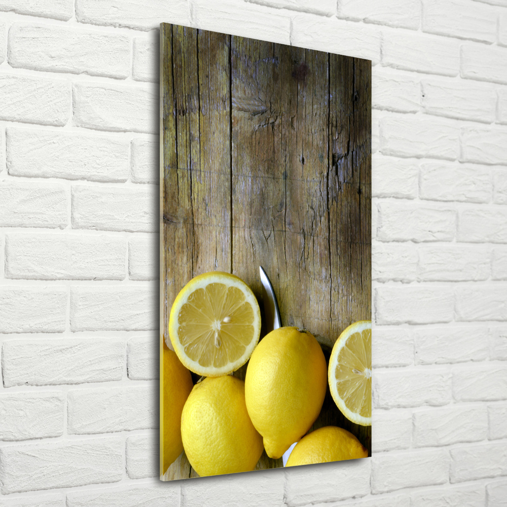 Tableau en verre Citrons