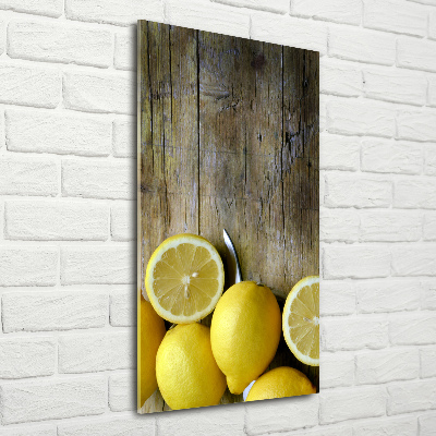 Tableau en verre Citrons