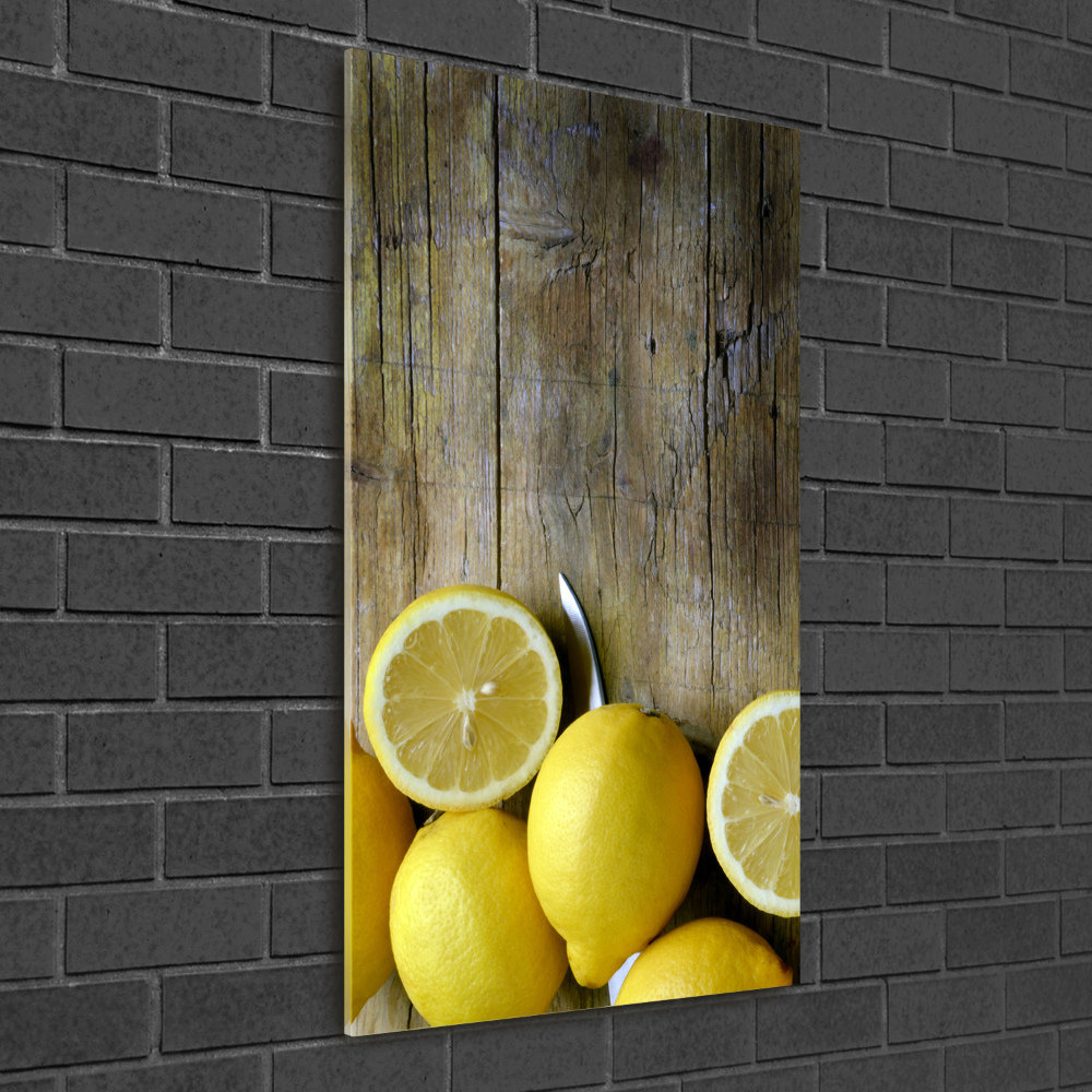 Tableau en verre Citrons