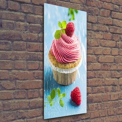 Tableau sur verre Cupcake aux framboises