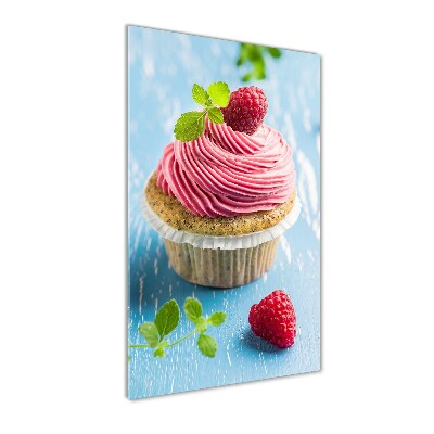 Tableau sur verre Cupcake aux framboises