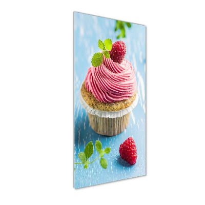 Tableau sur verre Cupcake aux framboises