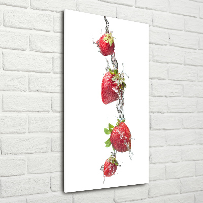 Tableau verre imprimé Les fraises