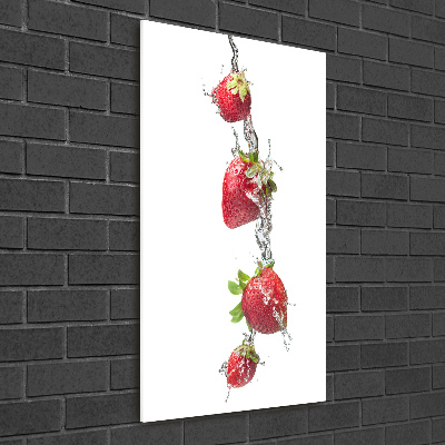 Tableau verre imprimé Les fraises