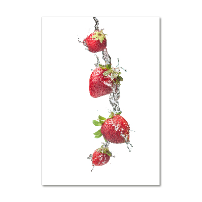 Tableau verre imprimé Les fraises