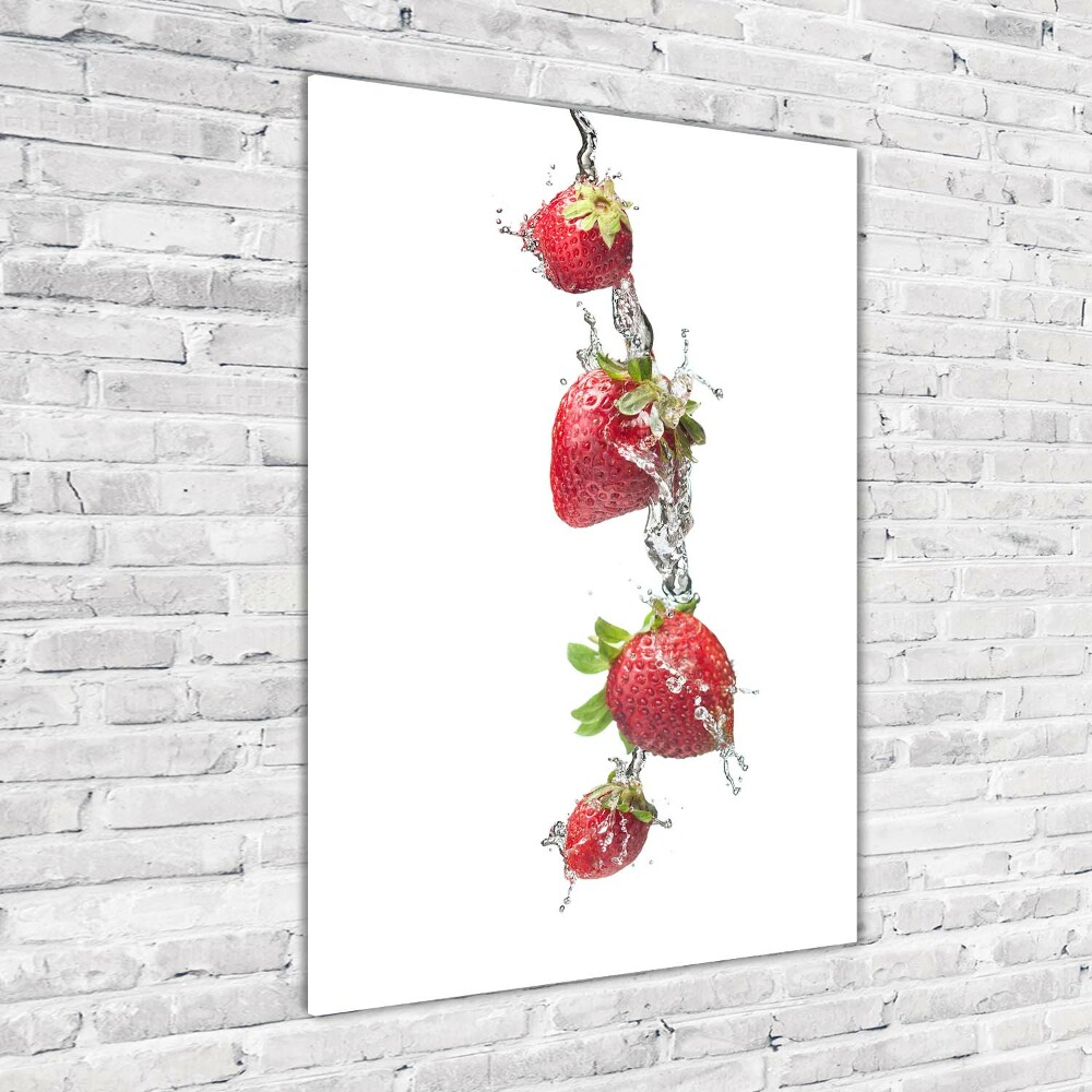 Tableau verre imprimé Les fraises