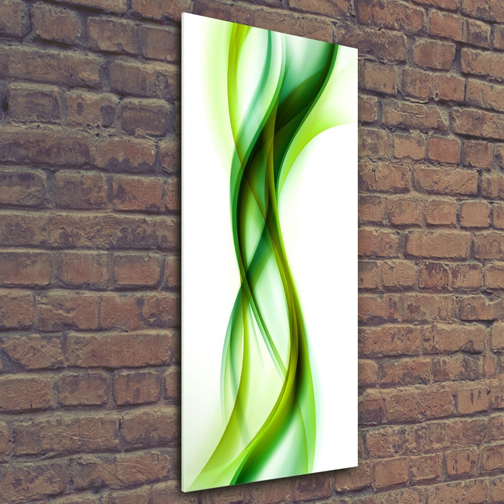 Tableau photo sur verre Vague abstraite verde