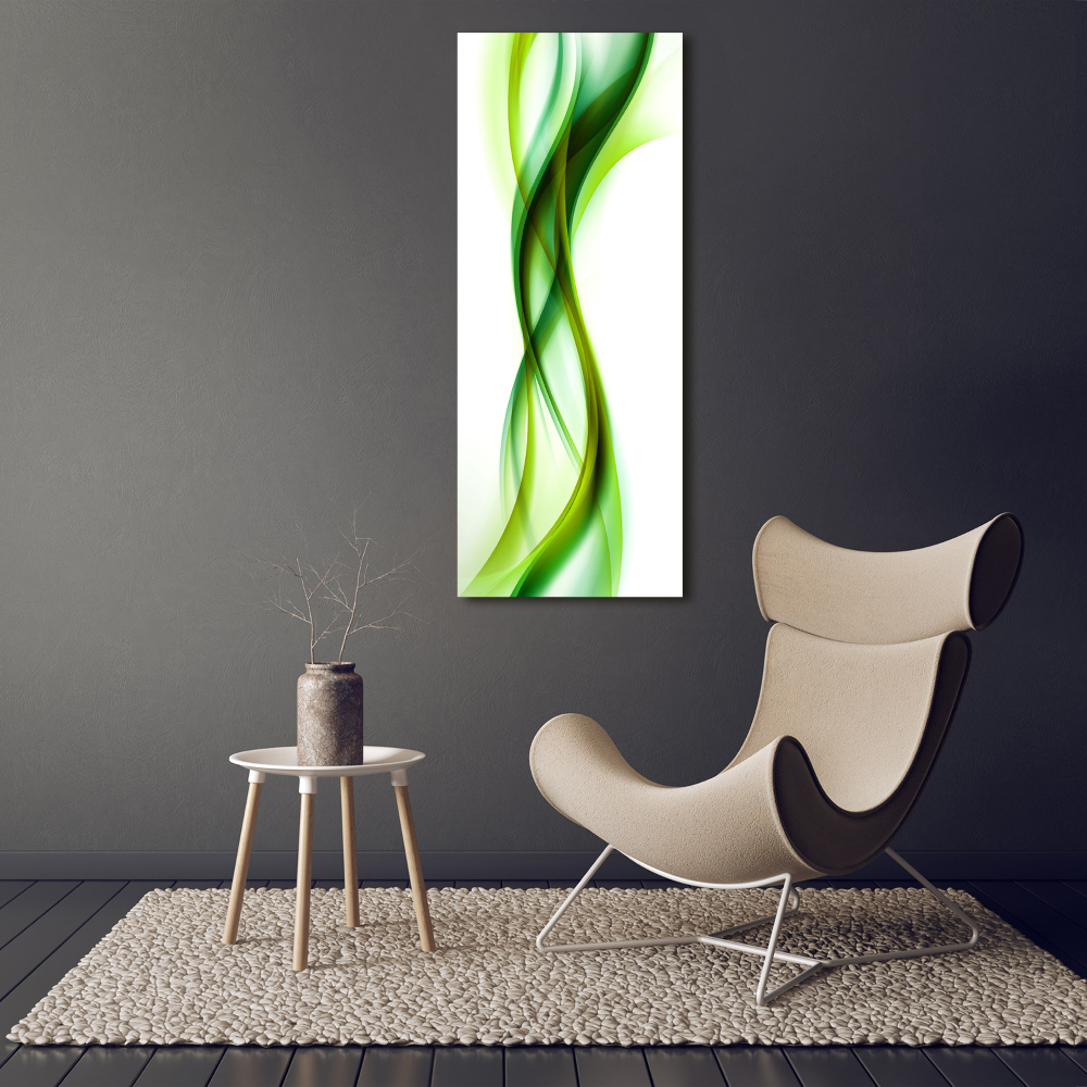 Tableau photo sur verre Vague abstraite verde