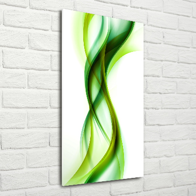 Tableau photo sur verre Vague abstraite verde