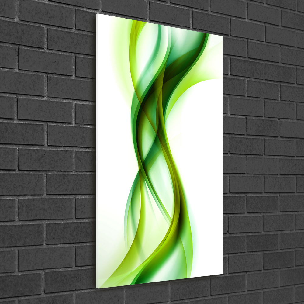 Tableau photo sur verre Vague abstraite verde