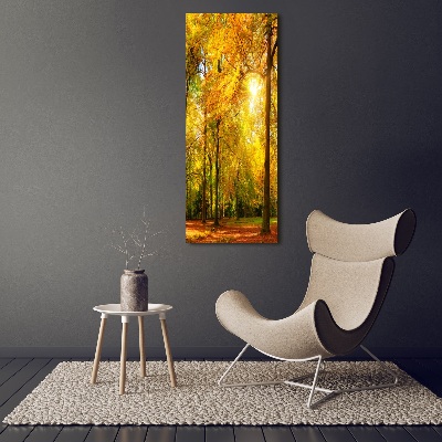 Tableau sur verre Forêt en automne