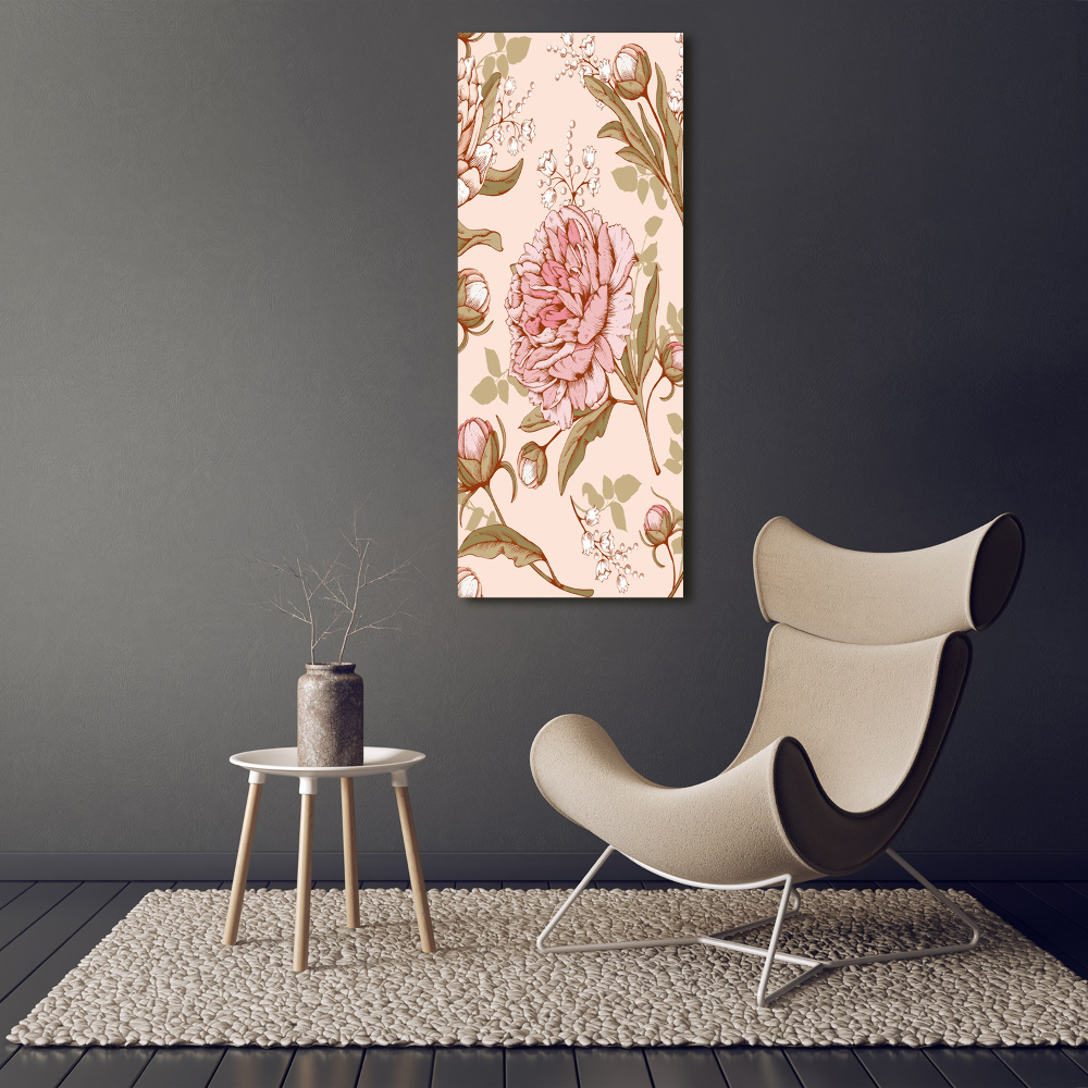 Tableau imprimé sur verre Pivoines