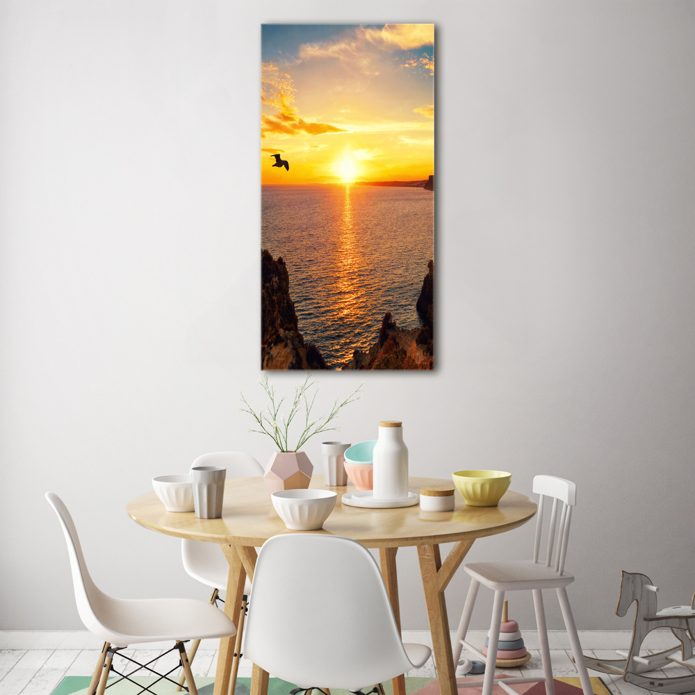 Tableau sur verre Mer au coucher du soleil