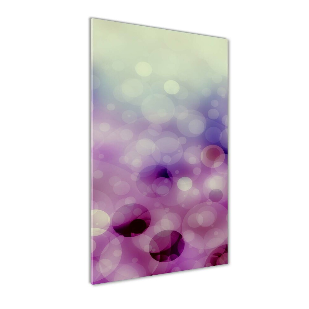 Tableau sur verre Cercles violets