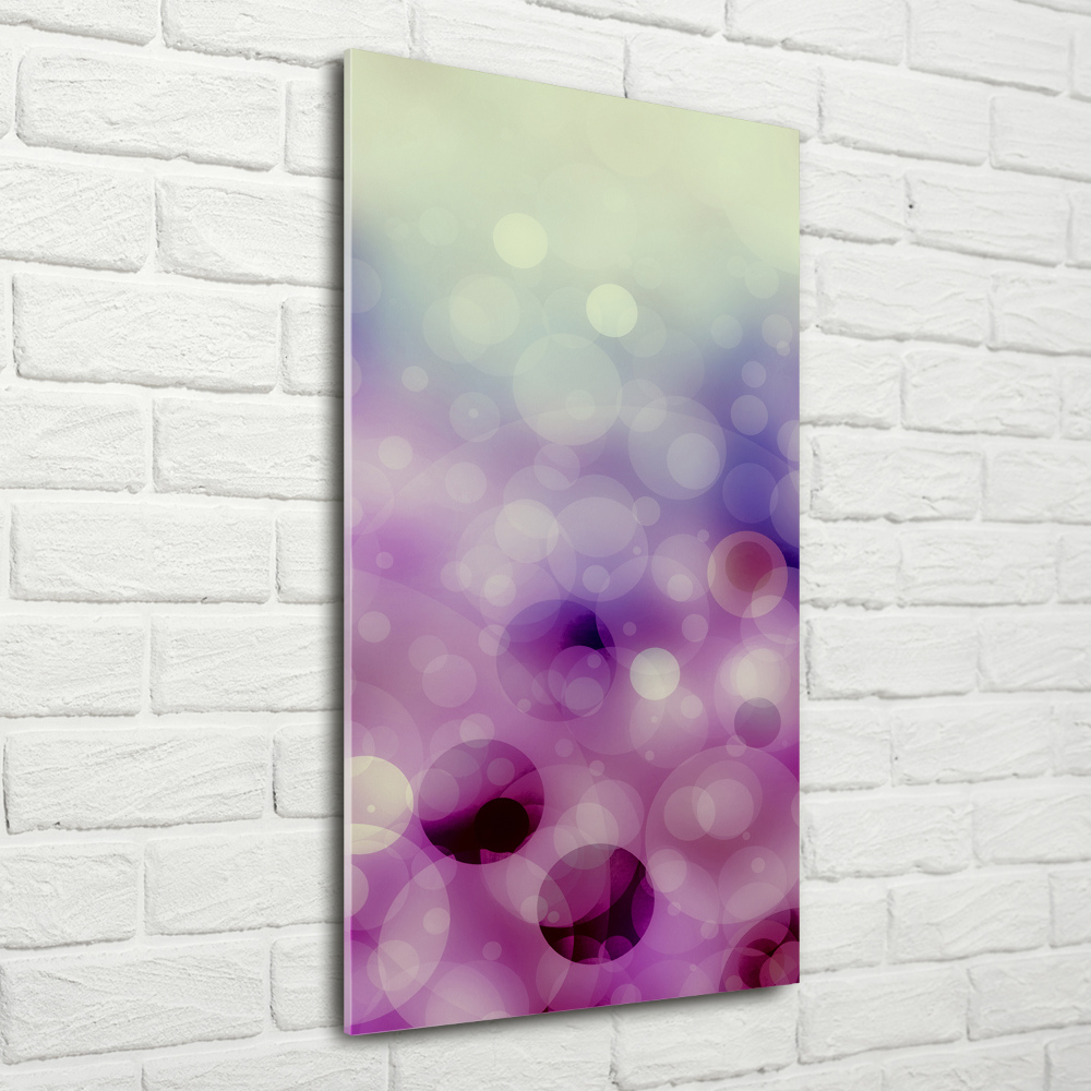 Tableau sur verre Cercles violets