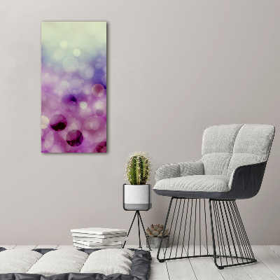 Tableau sur verre Cercles violets