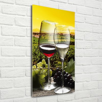 Tableau imprimé sur verre Vin et raisins