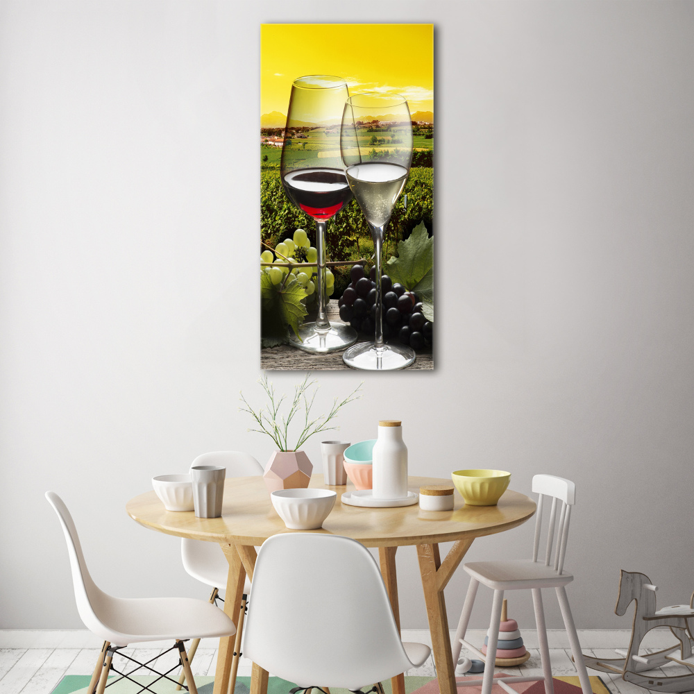 Tableau imprimé sur verre Vin et raisins