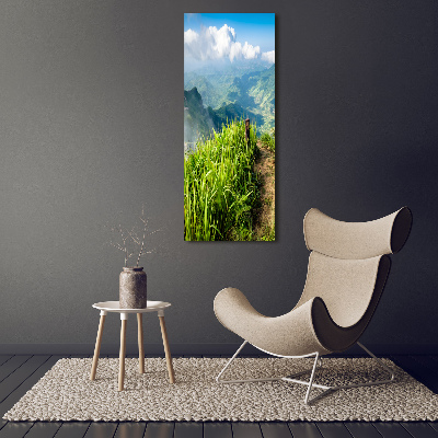 Tableau sur verre Chemin de montagne