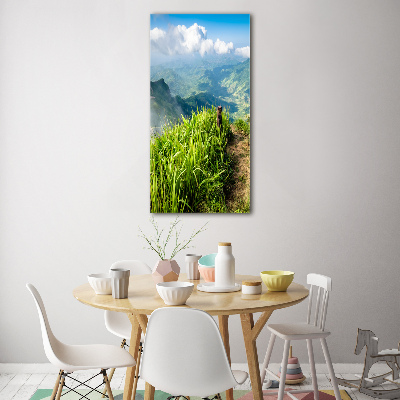 Tableau sur verre Chemin de montagne