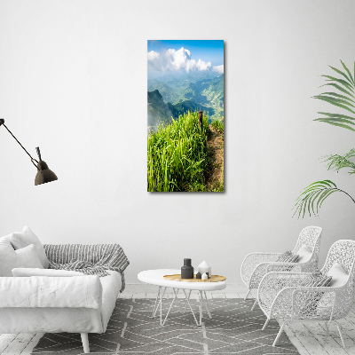 Tableau sur verre Chemin de montagne