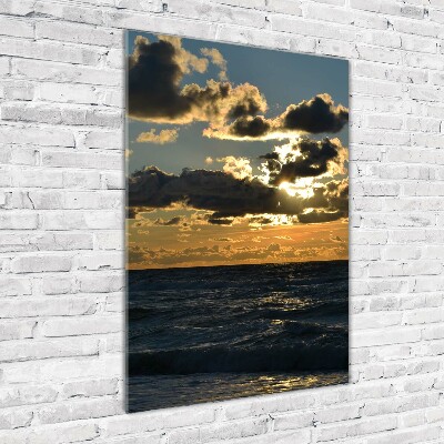 Tableau photo sur verre Coucher de soleil sur la mer