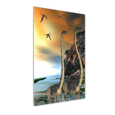 Tableau photo sur verre Dinosaures