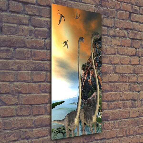 Tableau photo sur verre Dinosaures