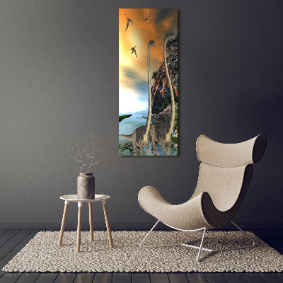 Tableau photo sur verre Dinosaures