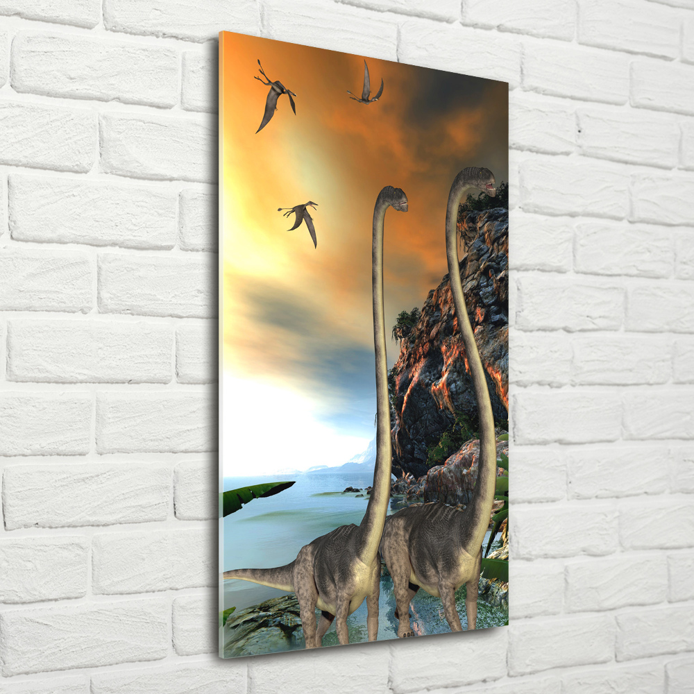 Tableau photo sur verre Dinosaures