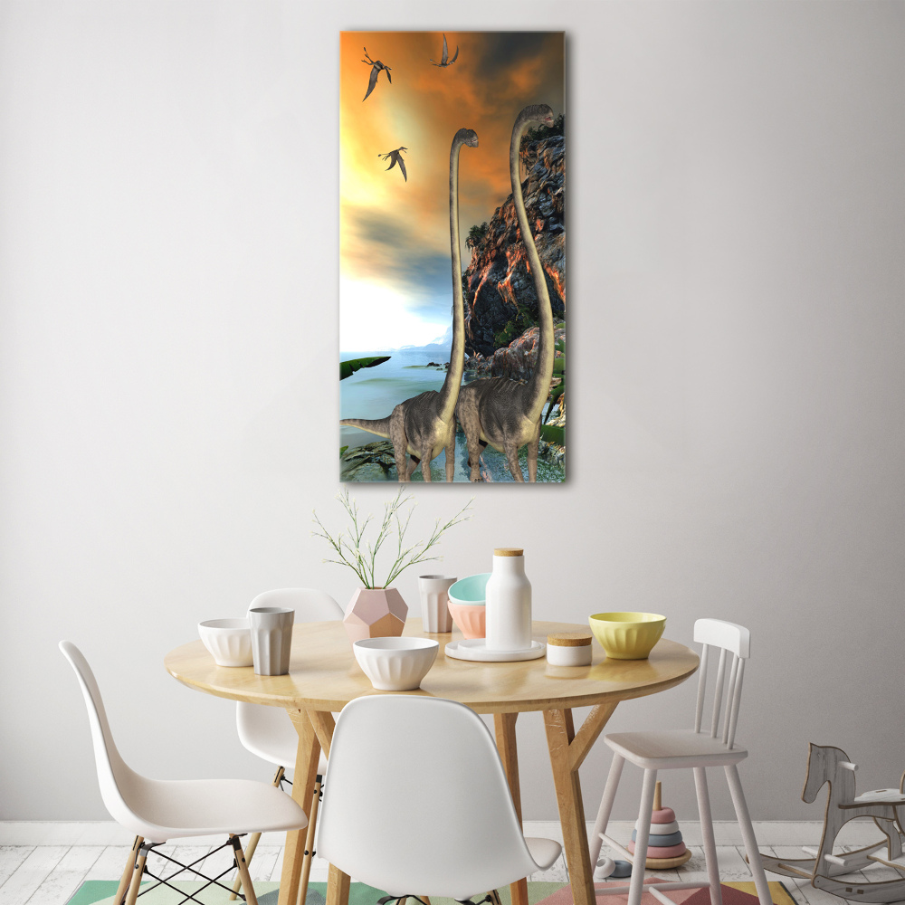 Tableau photo sur verre Dinosaures