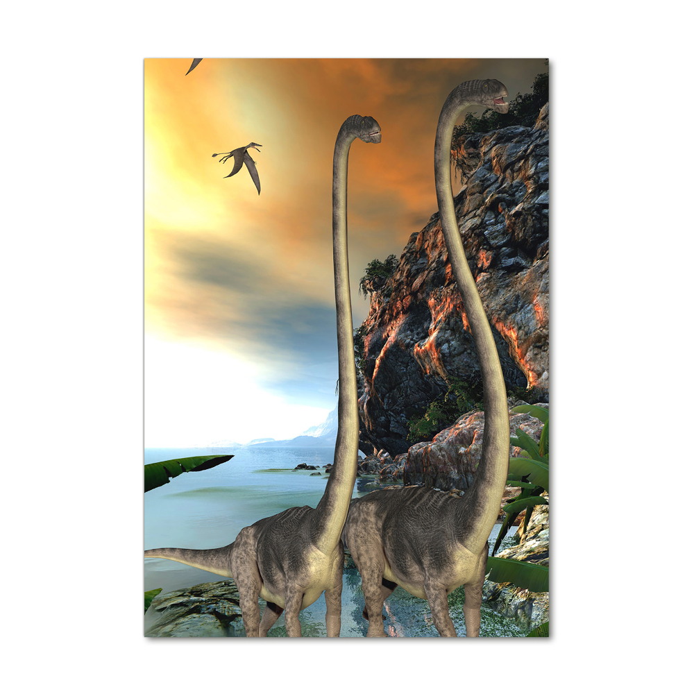 Tableau photo sur verre Dinosaures