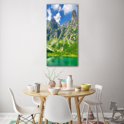 Tableau en verre Lac dans les montagnes