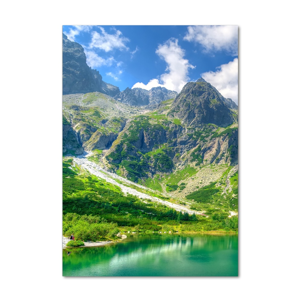 Tableau en verre Lac dans les montagnes