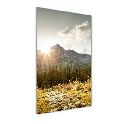 Tableau verre imprimé Coucher de soleil sur les Tatras