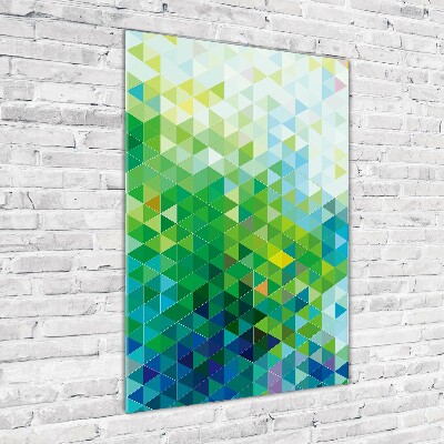 Tableau imprimé sur verre Motif abstrait en forme de triangle