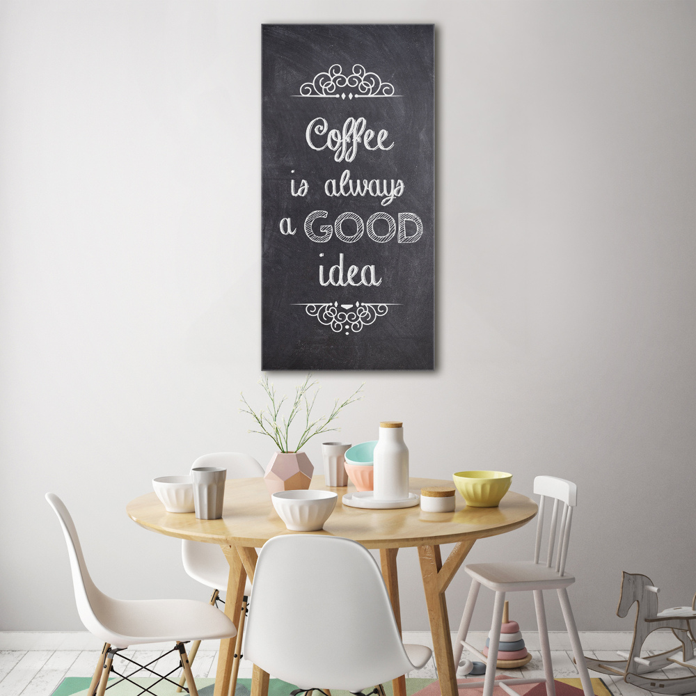 Tableau sur verre Collage de café