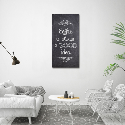 Tableau sur verre Collage de café